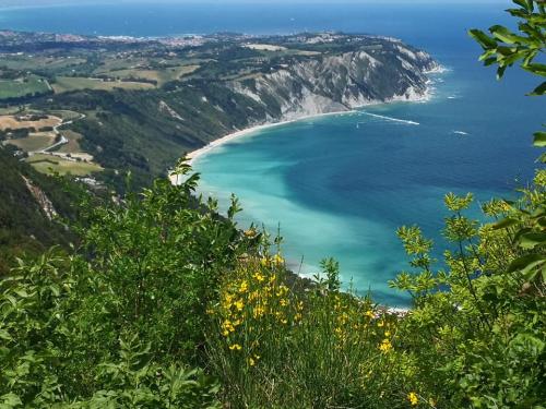 Balcone vista-mare Sirolo conero riviera terrazze paesaggio marche bellezze ciauscolo brodetto mare guida escursione Signora magnagrecia Numana passeggiata 